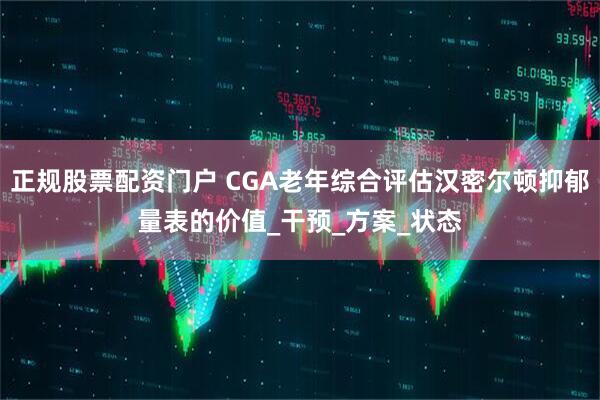 正规股票配资门户 CGA老年综合评估汉密尔顿抑郁量表的价值_干预_方案_状态